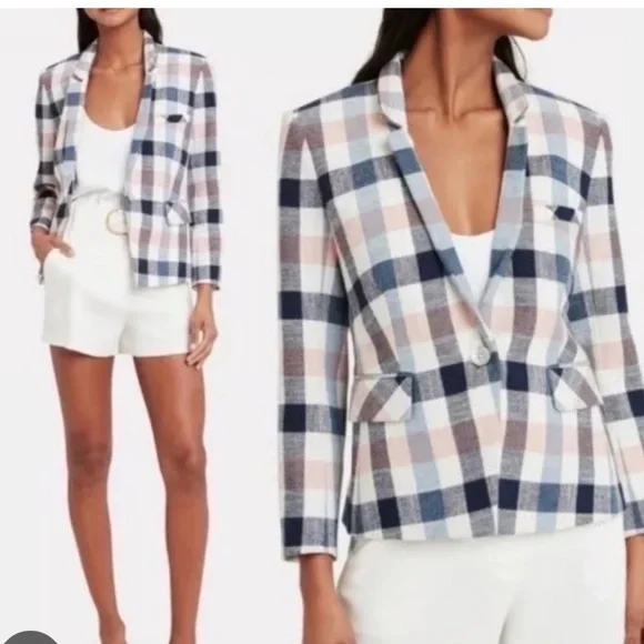 Veronica Beard Checkered Dickey Blazer - Picture 1 of 3